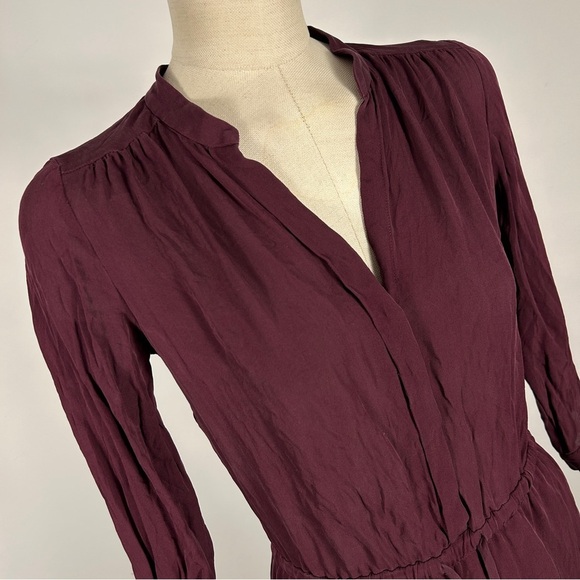 Babaton Deep Burgundy Long Sleeve Dress Size XS - Picture 3 of 12